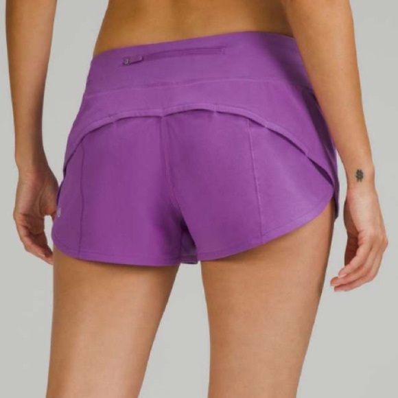 Lululemon Womens Speed Short Moonlit Magenta Purple Colorful Zipper Running 8 - Picture 5 of 15